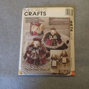 McCall's Crafts 6874 Bathroom Bunnies Pattern by‎ Faye Wine Uncut Vintage 1993